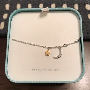 Moon stars sterling silver bracelet (NEW)